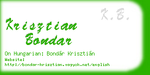 krisztian bondar business card